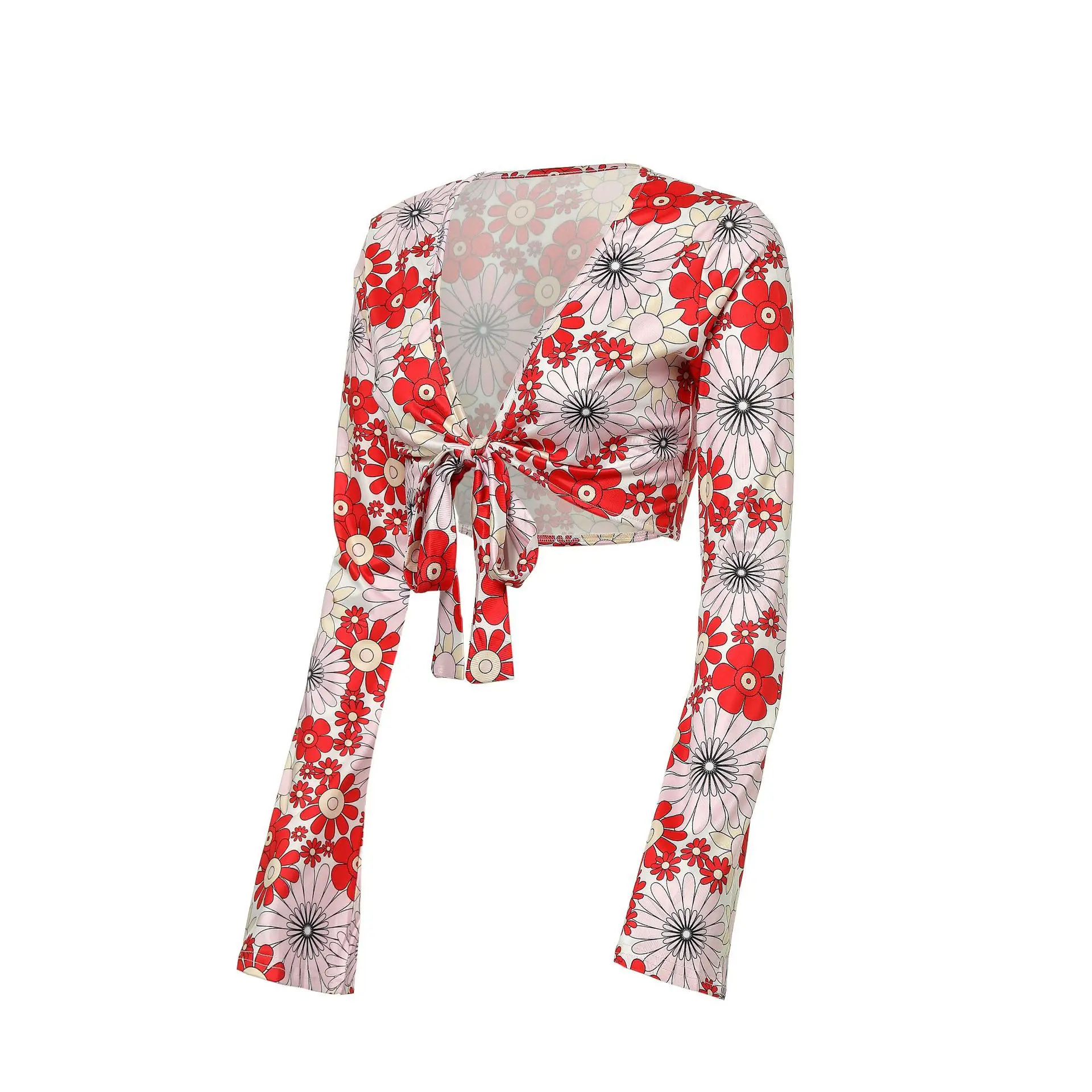 Pink Printed 3-Piece Women's T-Shirt Pants Suit Set — feature 19