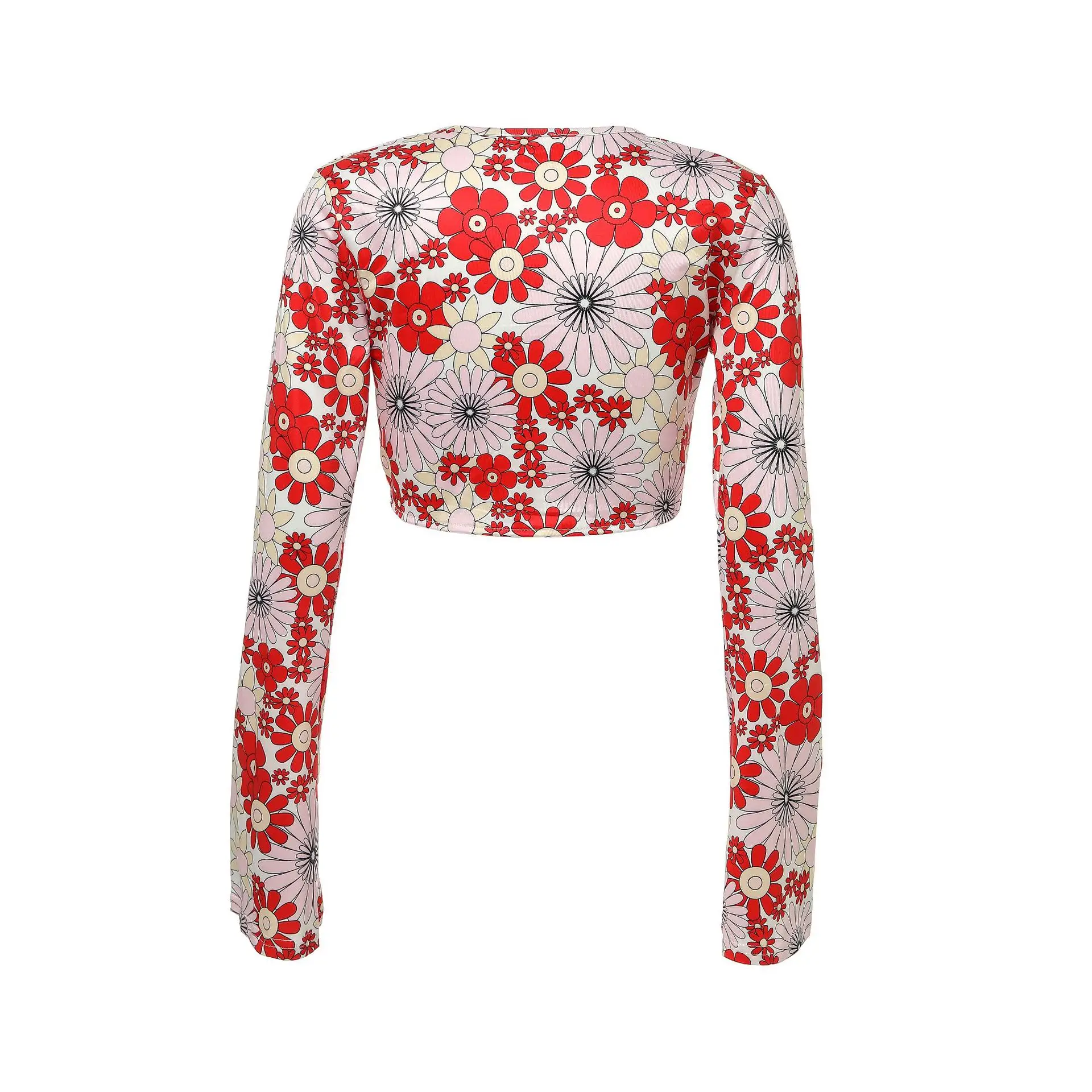 Pink Printed 3-Piece Women's T-Shirt Pants Suit Set — feature 20