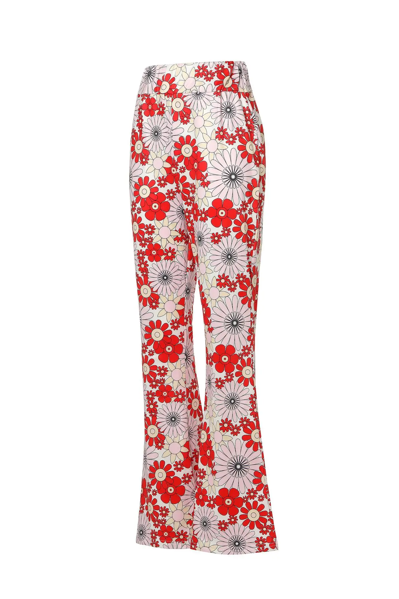 Pink Printed 3-Piece Women's T-Shirt Pants Suit Set — feature 22