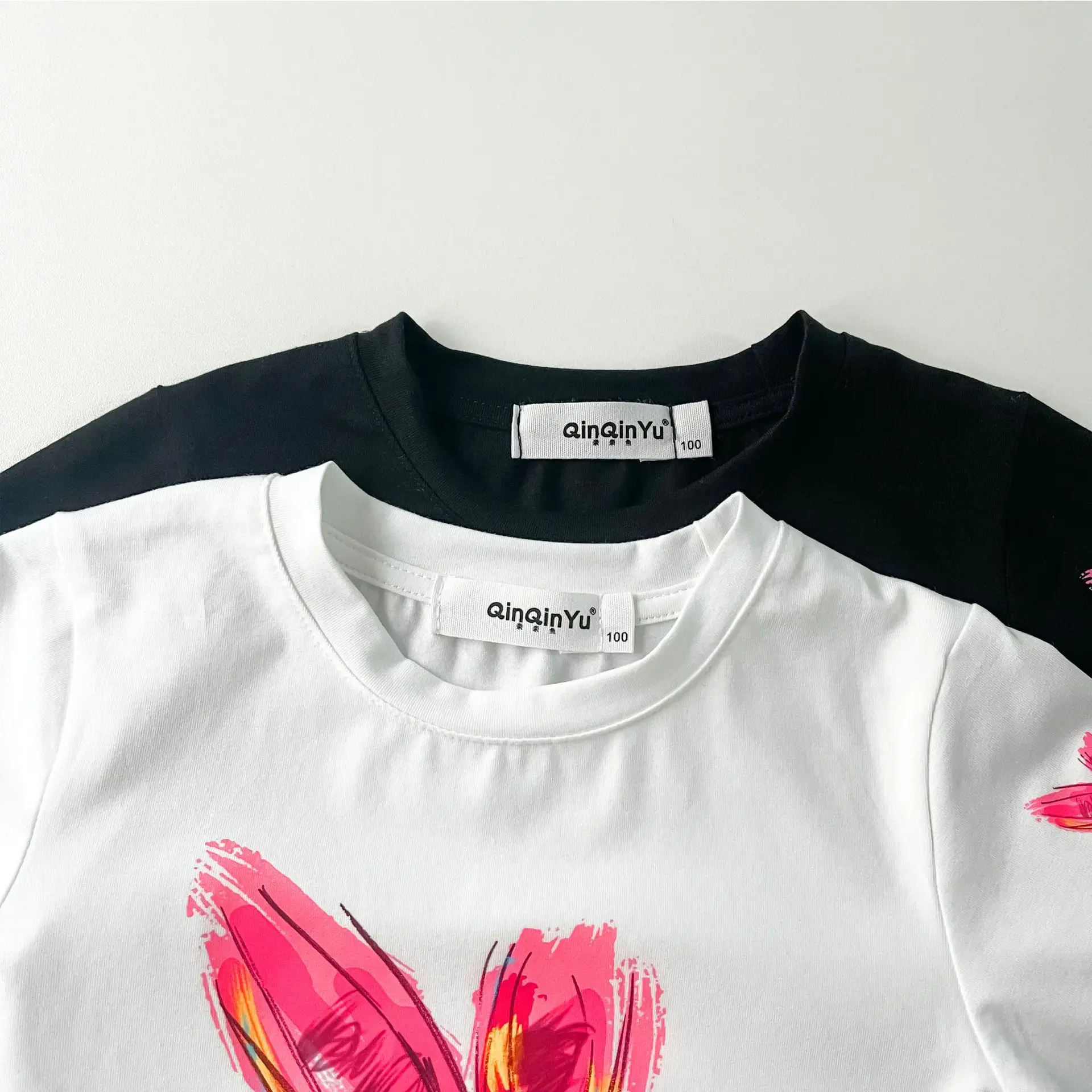 Rabbit Print Cotton T-Shirt Set for Kids — feature 18