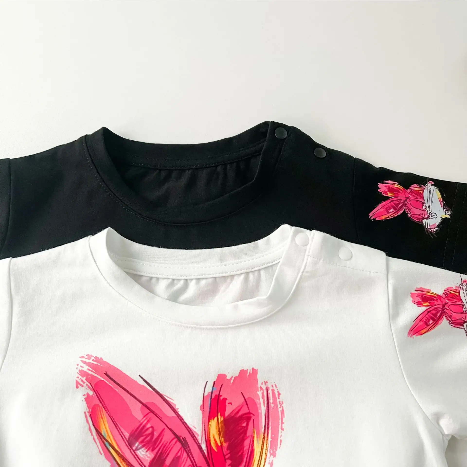 Rabbit Print Cotton T-Shirt Set for Kids — feature 20