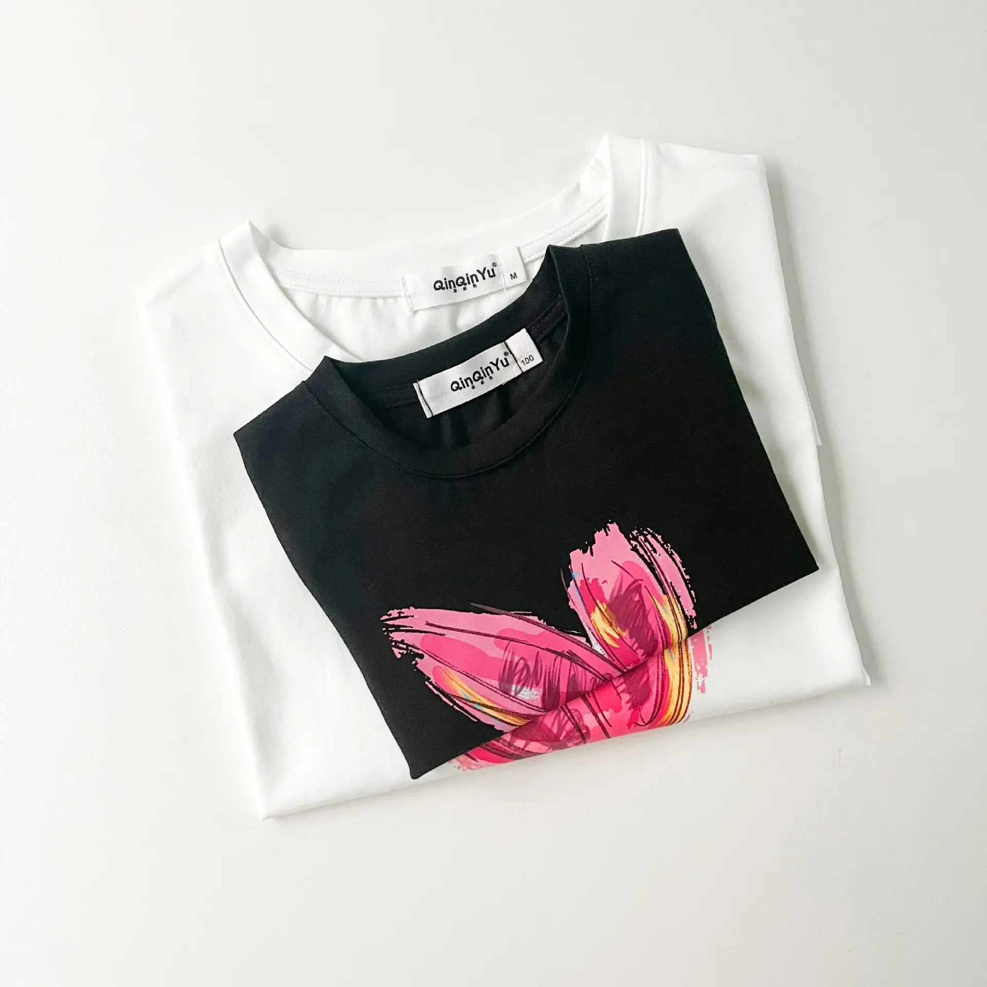 Rabbit Print Cotton T-Shirt Set for Kids — feature 21