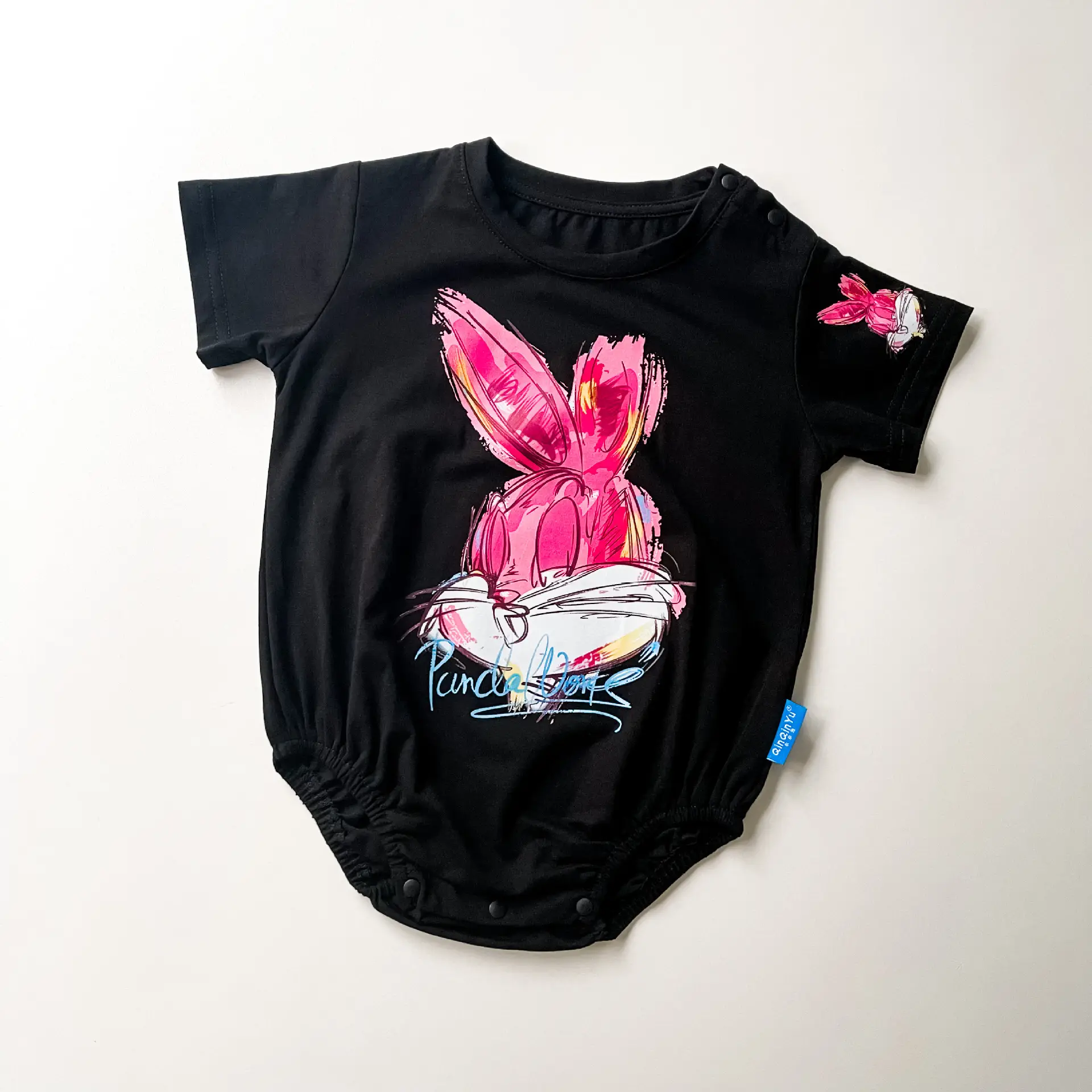 Rabbit Print Cotton T-Shirt Set for Kids — feature 22