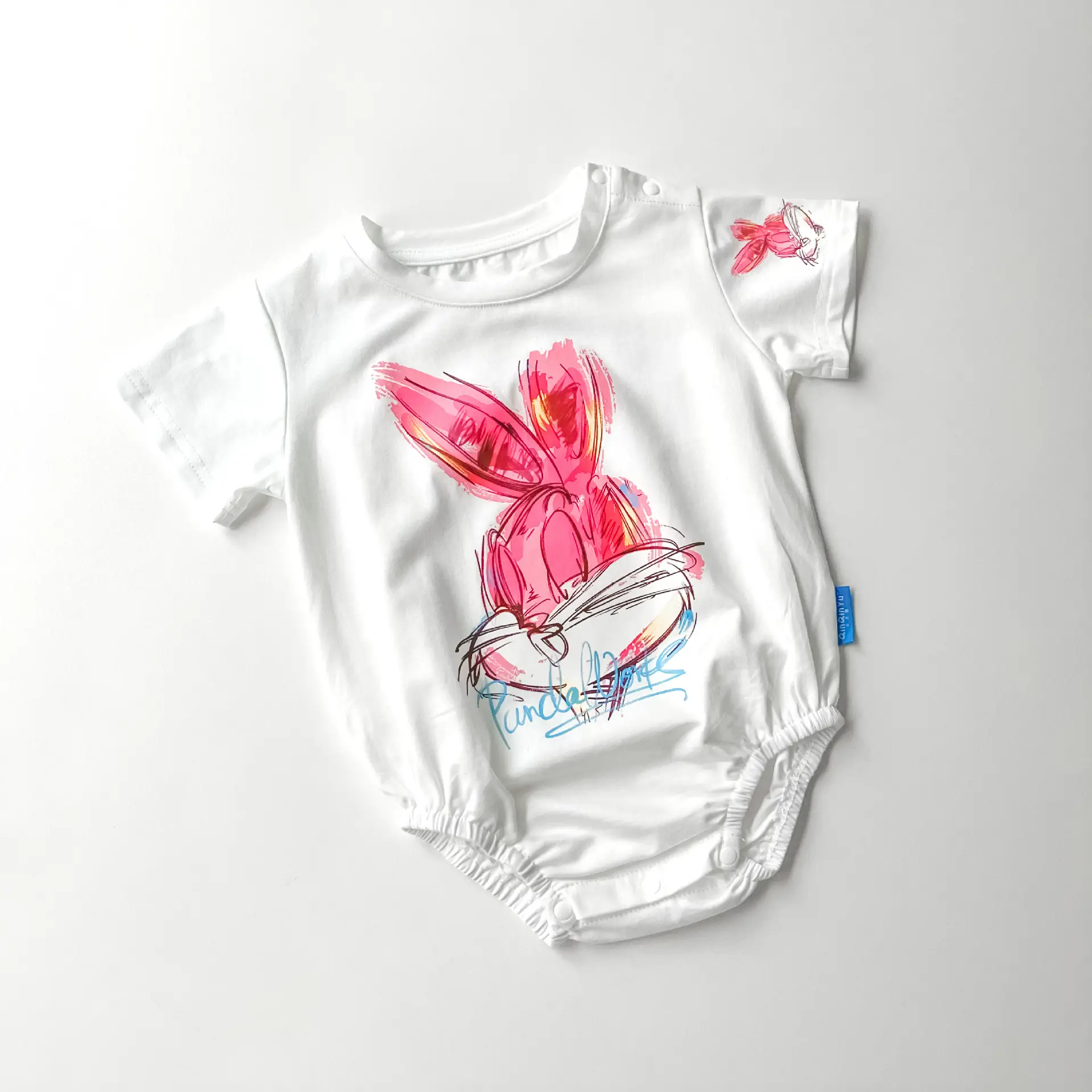 Rabbit Print Cotton T-Shirt Set for Kids — feature 23