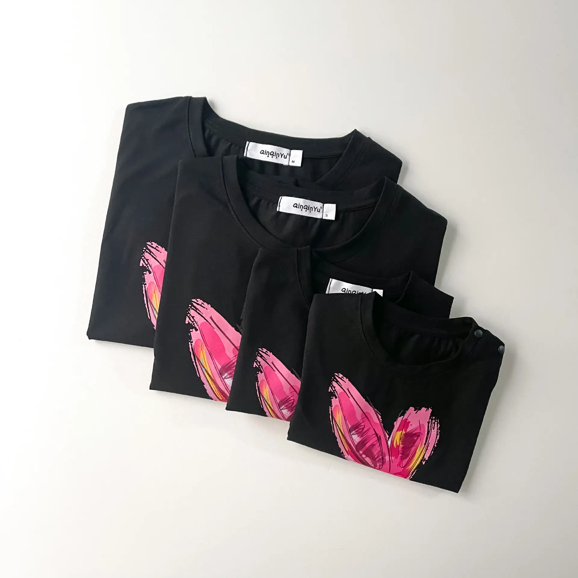 Rabbit Print Cotton T-Shirt Set for Kids — feature 29