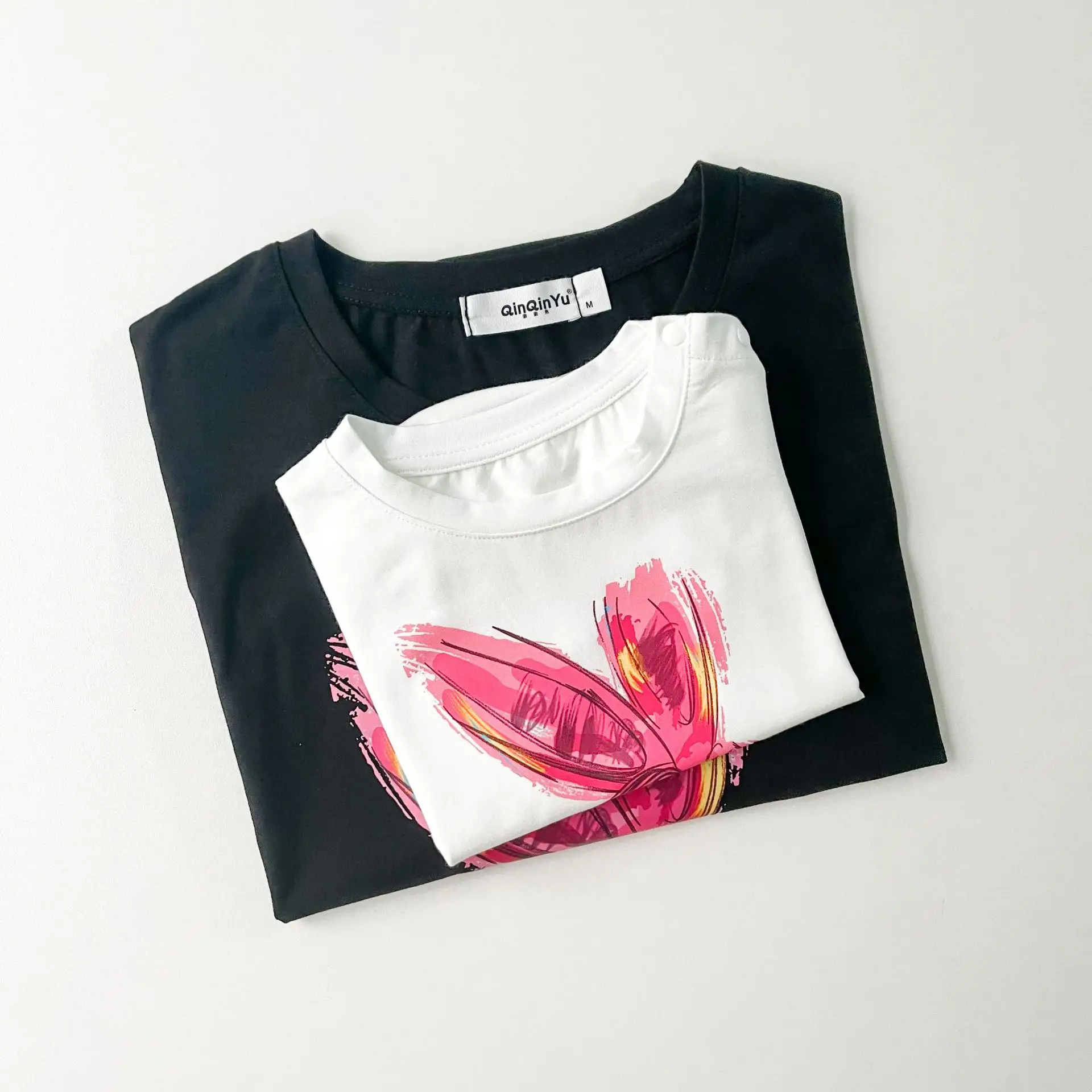 Rabbit Print Cotton T-Shirt Set for Kids — feature 31