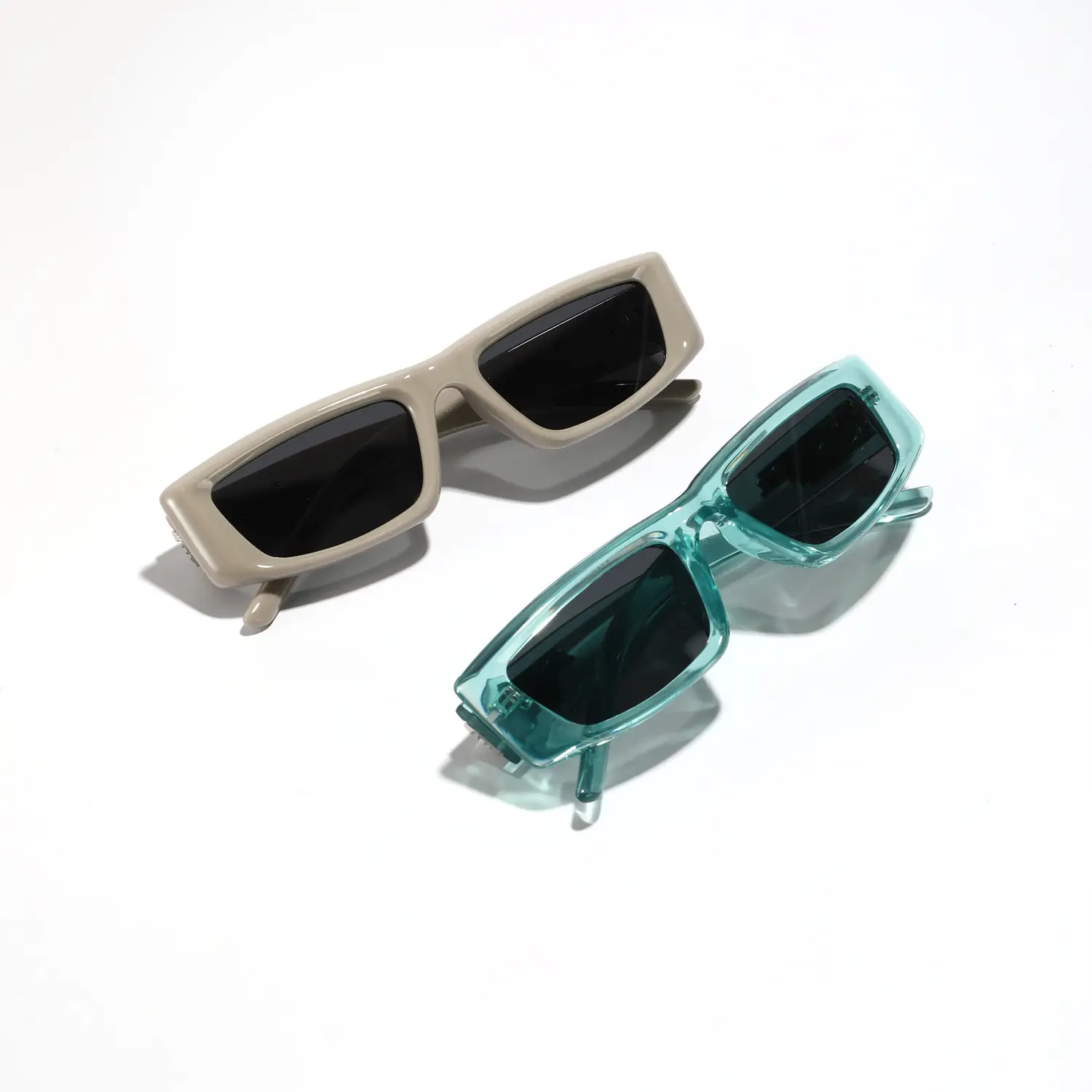Men's Grey Square Sunglasses Dark Lenses Y2K