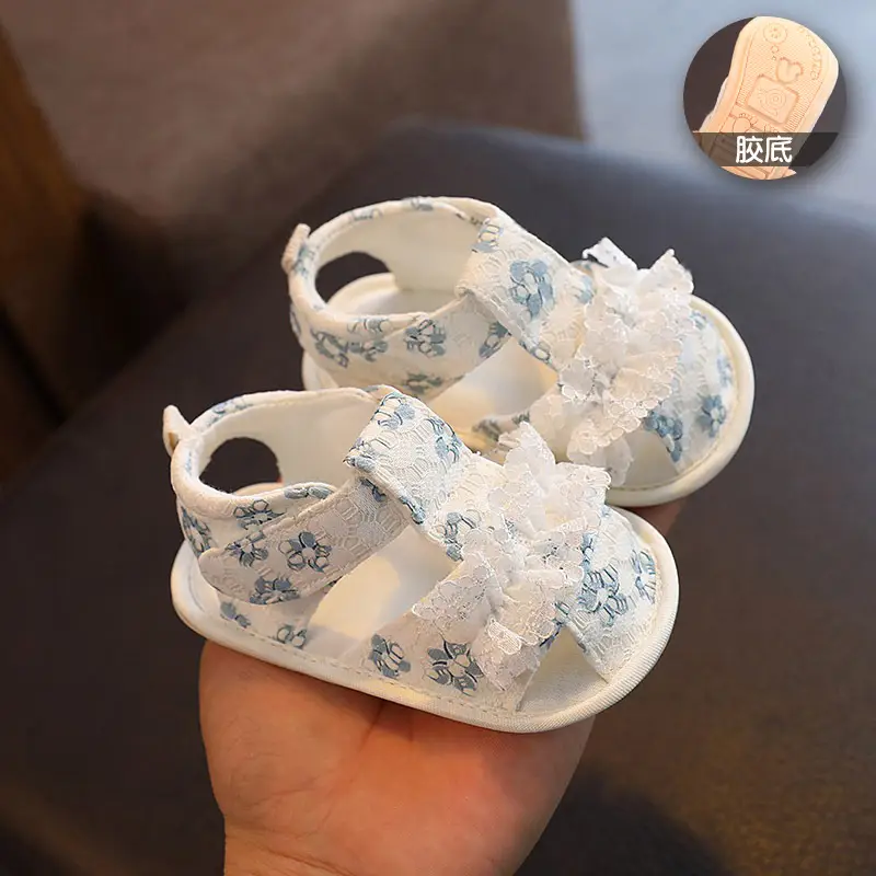 Baby Sandals Red White Checkered Knitted Soft Rubber — feature 17