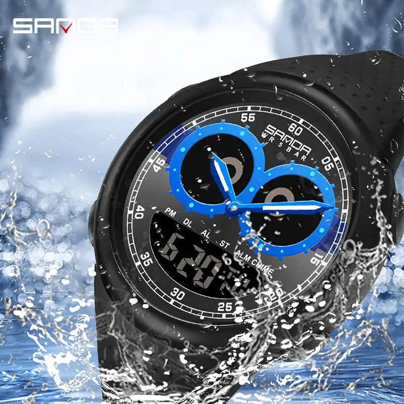 Sanda Dual Display Electronic Watch for Men Women - Image 7