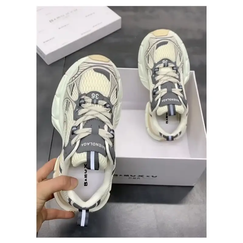 Women's White Thick Sole Casual Shoes 2023