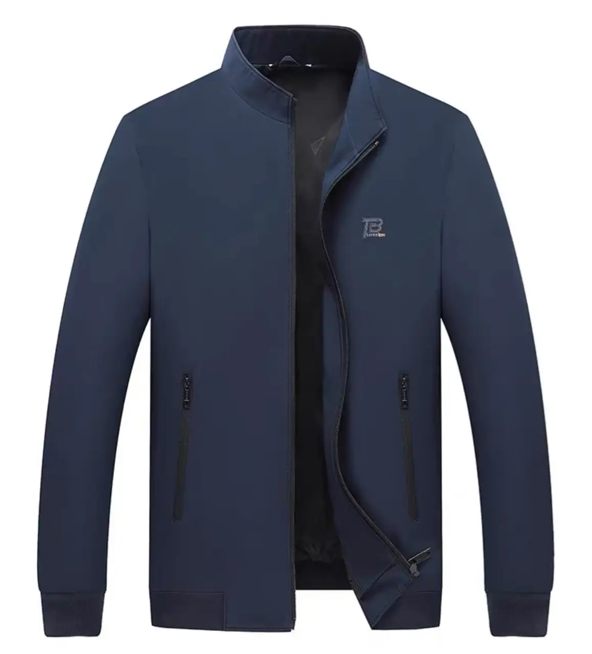 Middle-aged Dad Cotton Jacket Black Zipper Winter Autumn — feature 4