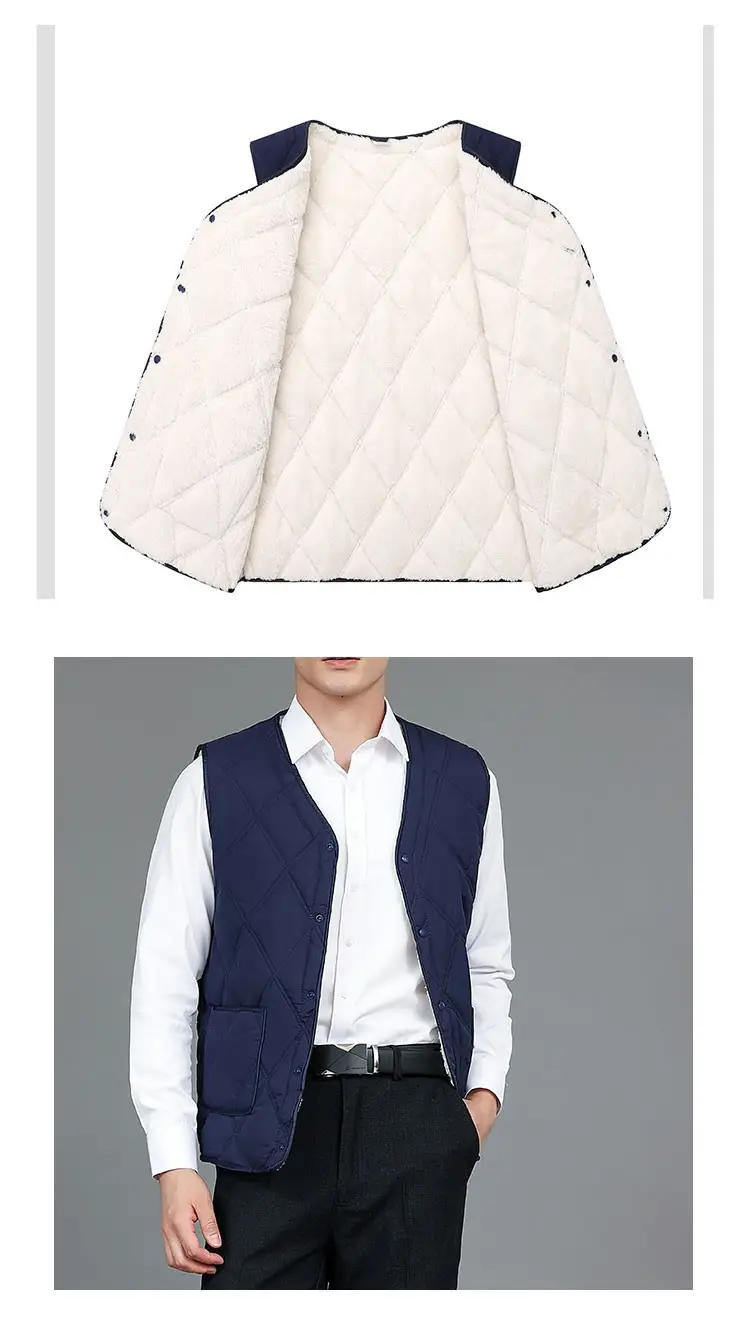 Men's 2024 Cotton Velvet Vest Plus Large — feature 9
