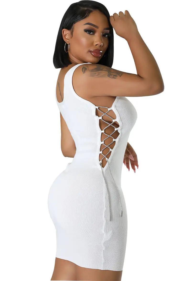 White Slim Fit Vest Skirt for Women 2023 — feature 9