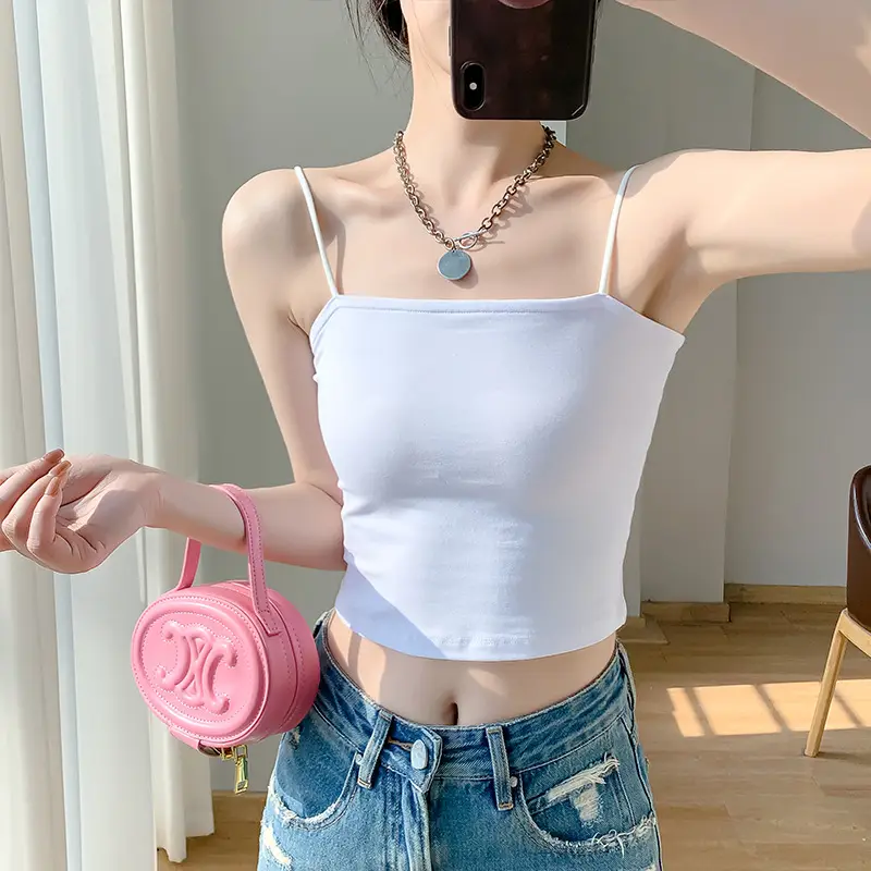 Summer 2023 Fine Camisole Short Navel Inner Wearing Women - Image 5