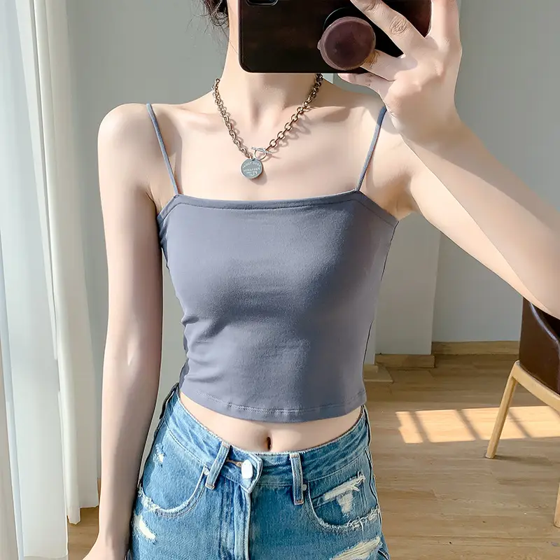 Summer 2023 Fine Camisole Short Navel Inner Wearing Women - Image 6