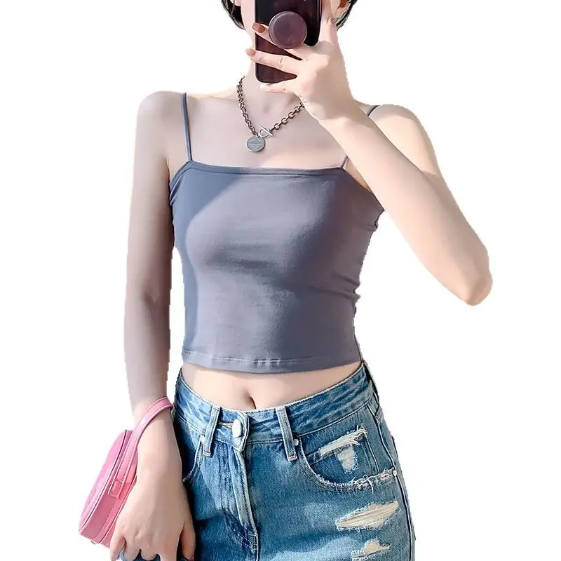 Summer 2023 Fine Camisole Short Navel Inner Wearing Women - Image 7