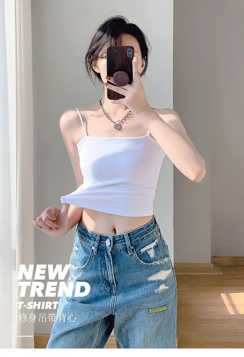 Summer 2023 Fine Camisole Short Navel Inner Wearing Women — feature 1