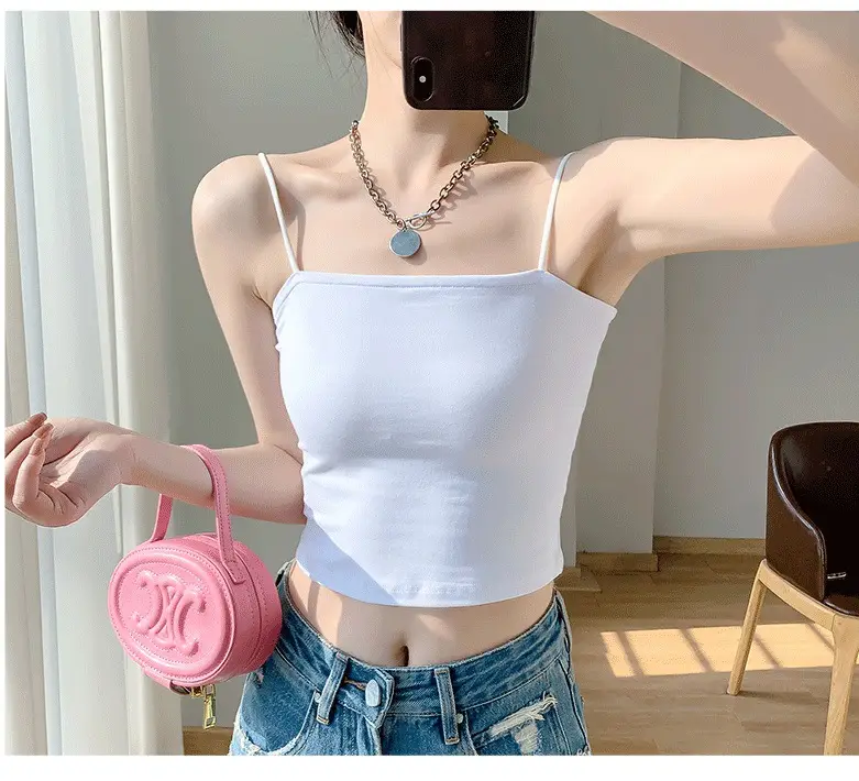 Summer 2023 Fine Camisole Short Navel Inner Wearing Women — feature 8