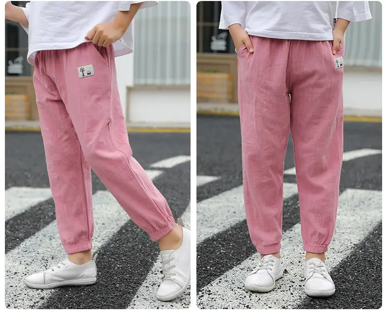 Summer Light Blue Mosquito Proof Boys Girls Pants — feature 15