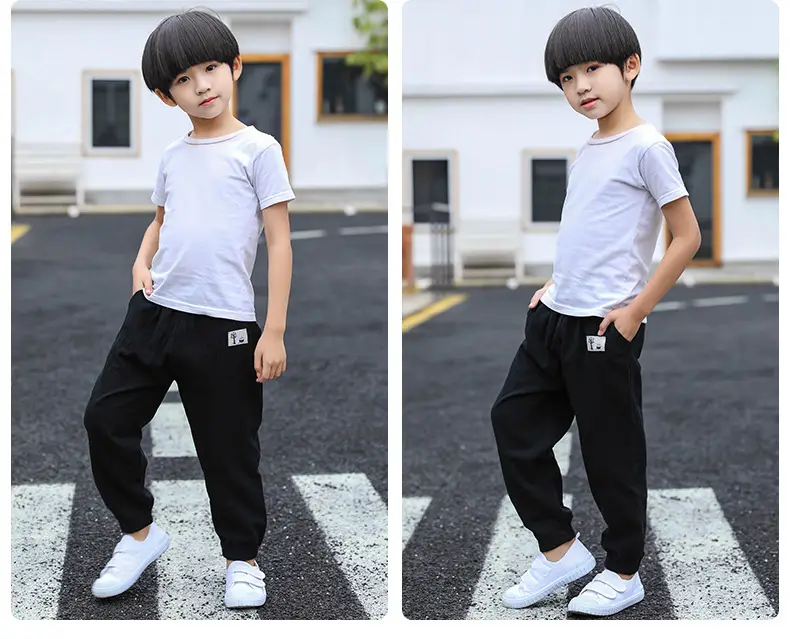 Summer Light Blue Mosquito Proof Boys Girls Pants — feature 17