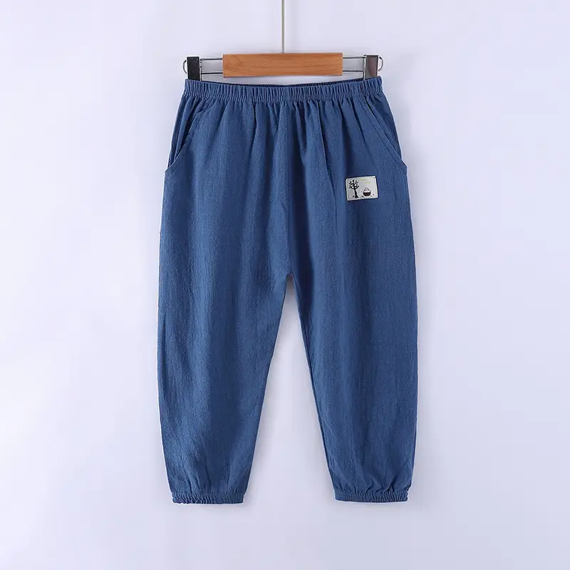 Summer Light Blue Mosquito Proof Boys Girls Pants - Image 6