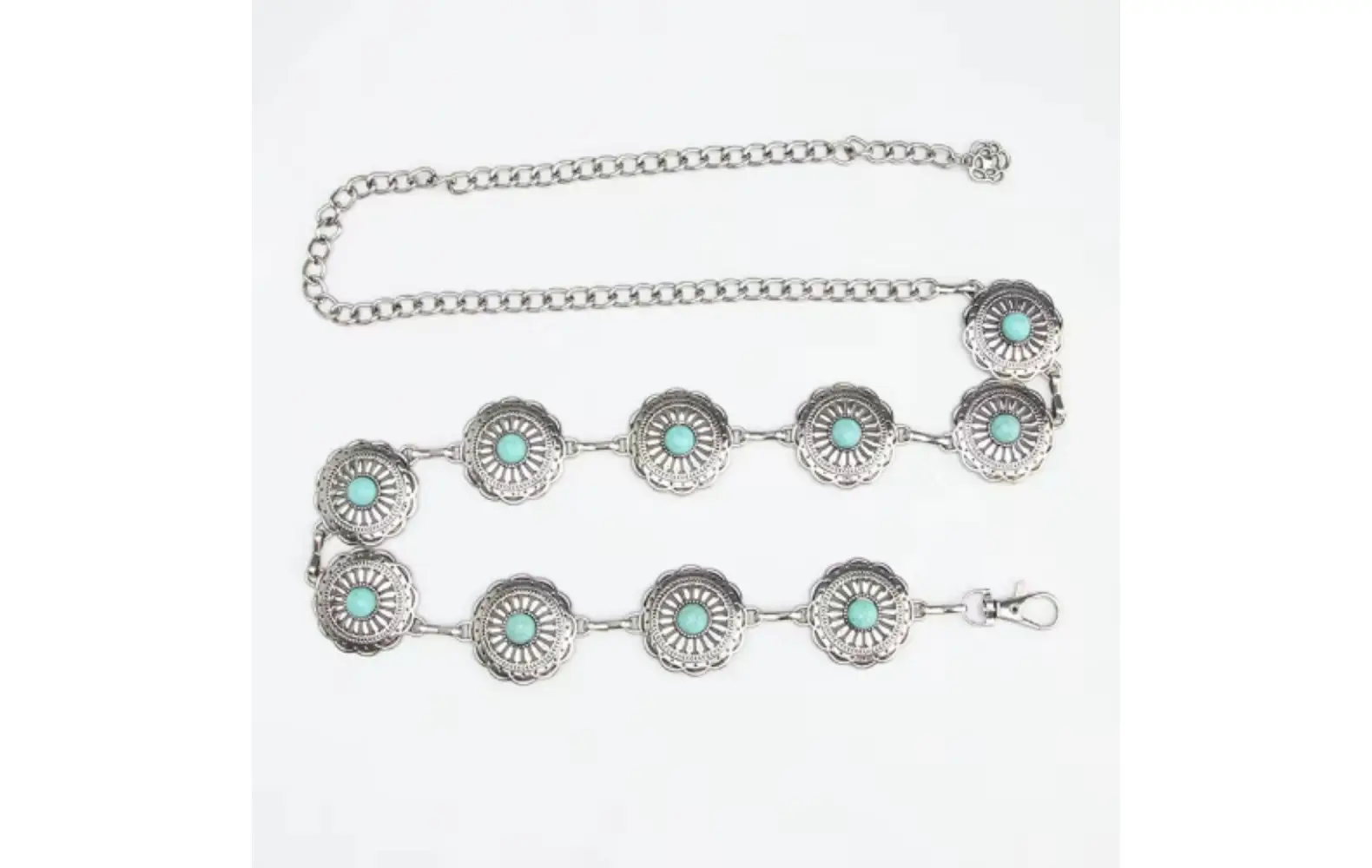 Gold Turquoise Chain Waist Belt for Women Bohemian Style — feature 10