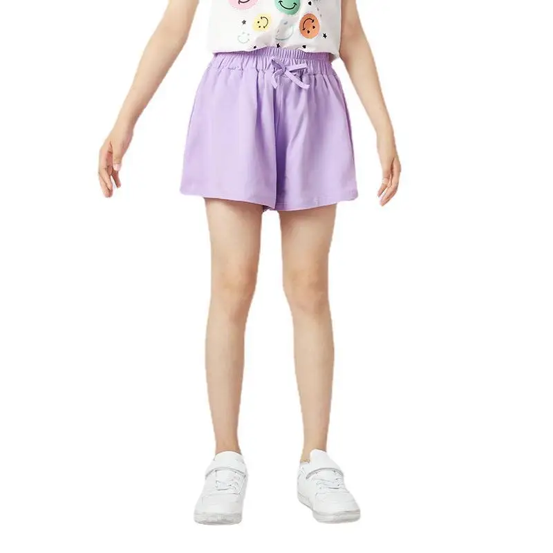 Girls Gray Korean Style Casual Shorts Bow - Image 13
