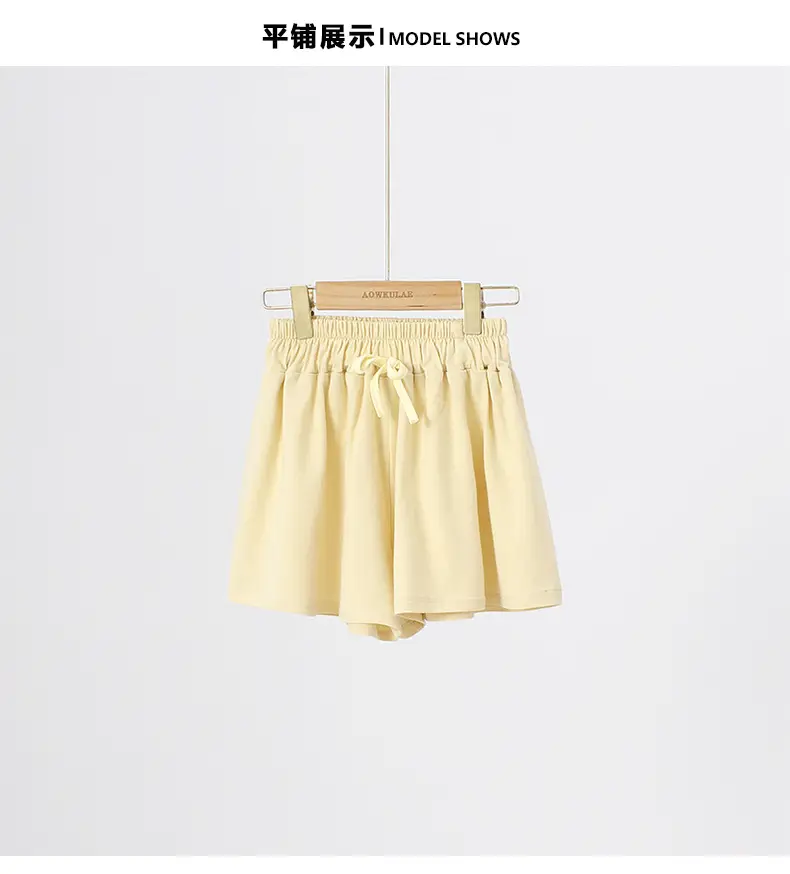 Girls Gray Korean Style Casual Shorts Bow — feature 36
