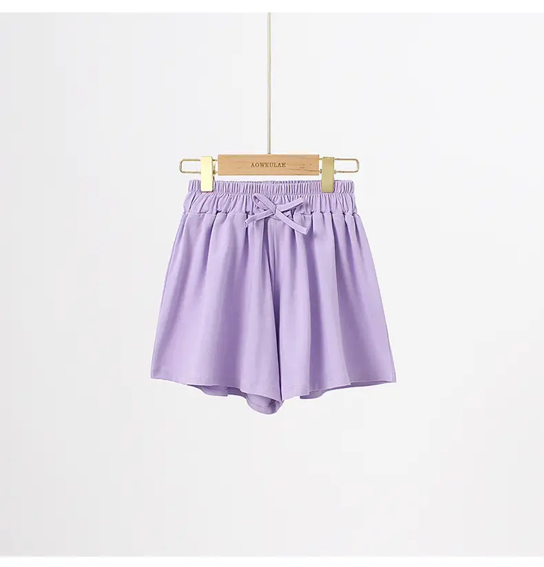 Girls Gray Korean Style Casual Shorts Bow — feature 41