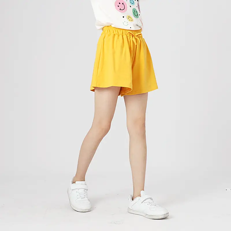 Girls Gray Korean Style Casual Shorts Bow - Image 4
