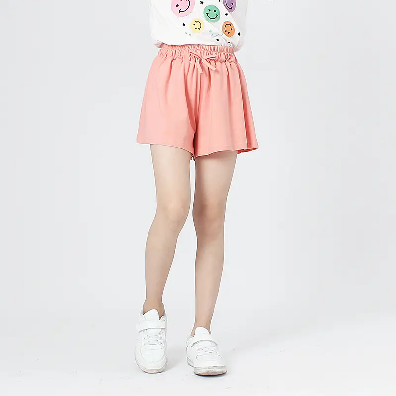 Girls Gray Korean Style Casual Shorts Bow - Image 2