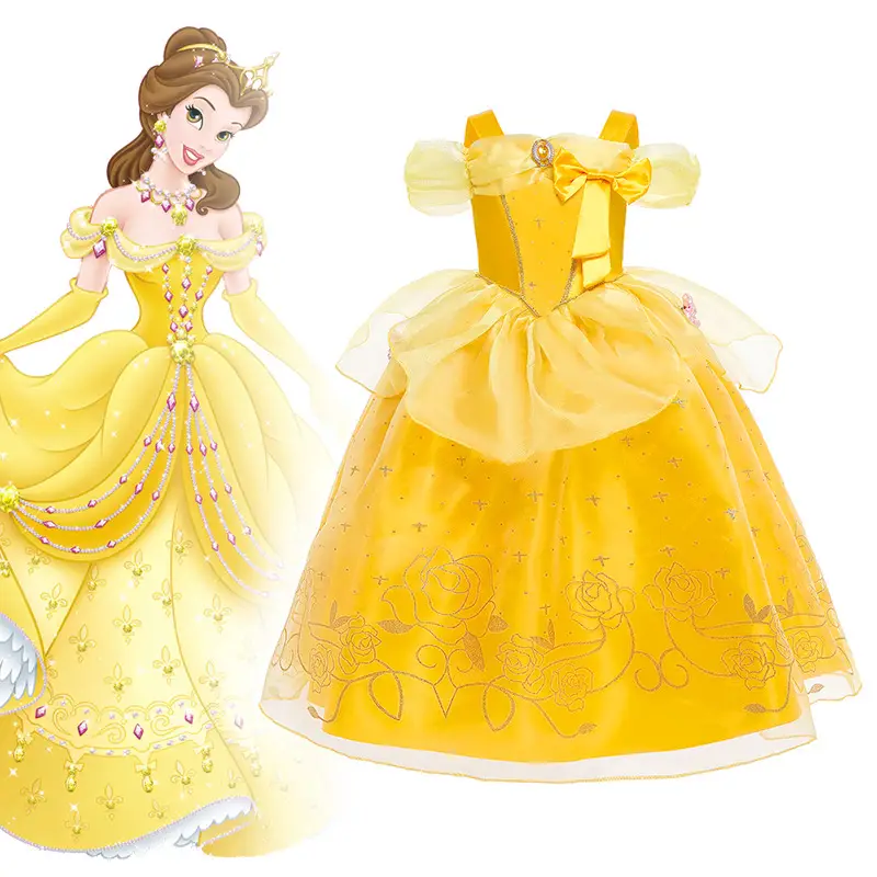 Pink Princess Bell Dress for Girls Summer Dress - Image 4