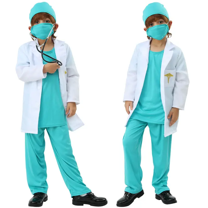 Children's Anti-Epidemic Medical Suit Set White Coat Nurse Uniform