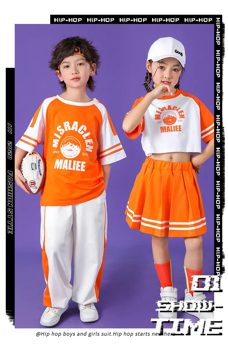 Orange Kids Sports Outfit Set for Girls & Boys — feature 1