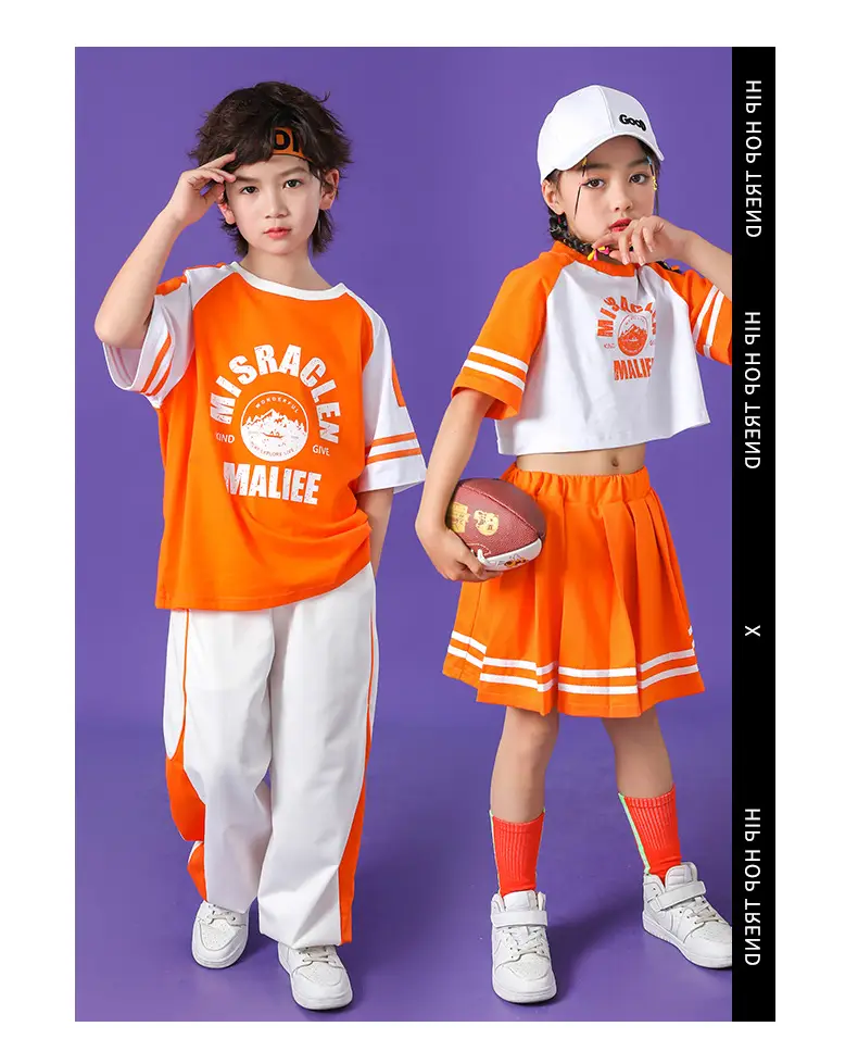 Orange Kids Sports Outfit Set for Girls & Boys — feature 11
