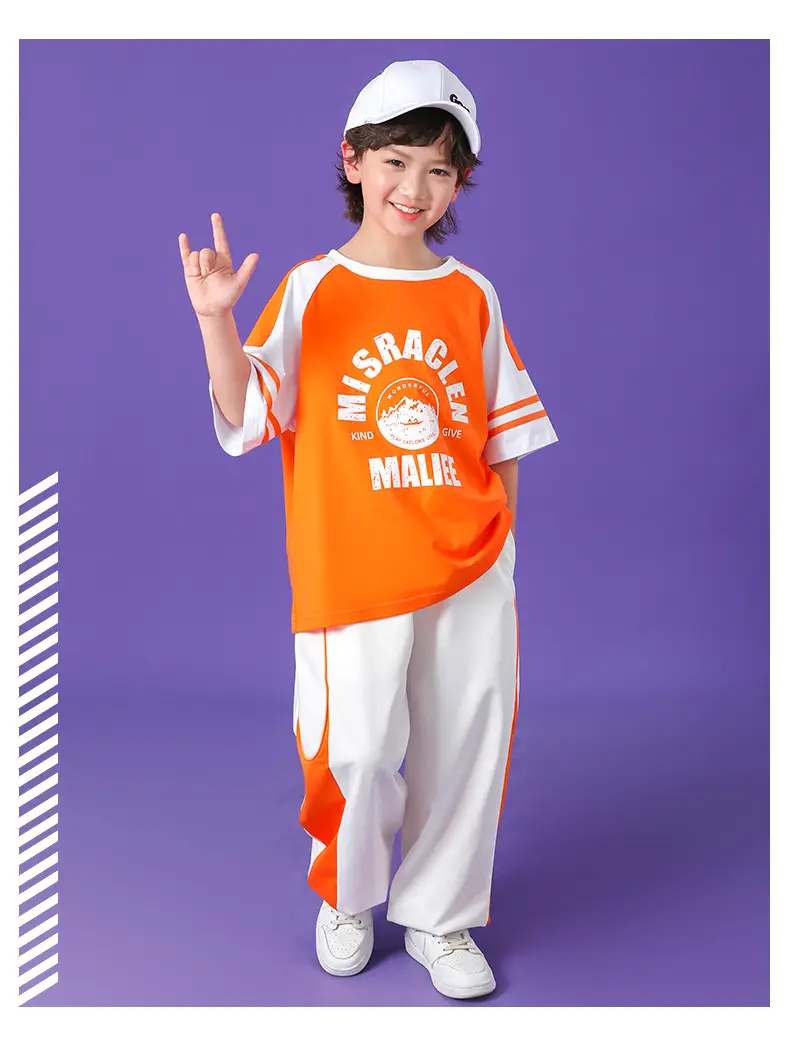 Orange Kids Sports Outfit Set for Girls & Boys — feature 12