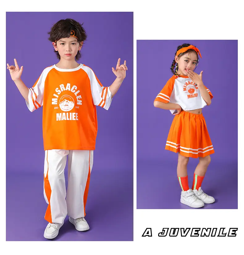 Orange Kids Sports Outfit Set for Girls & Boys — feature 8