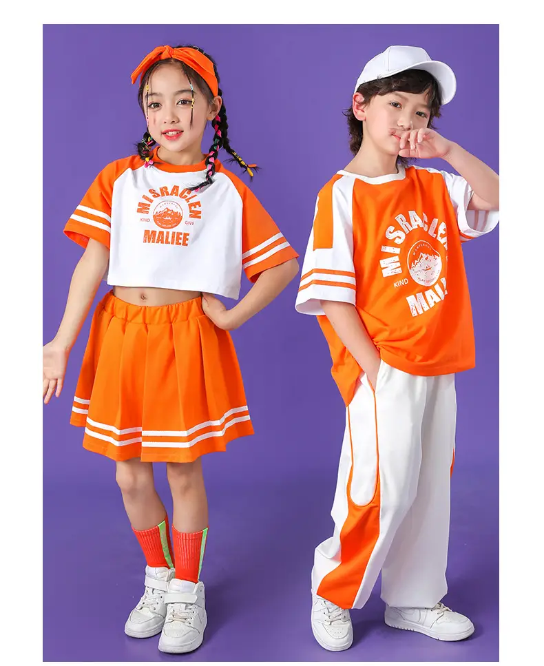 Orange Kids Sports Outfit Set for Girls & Boys — feature 9