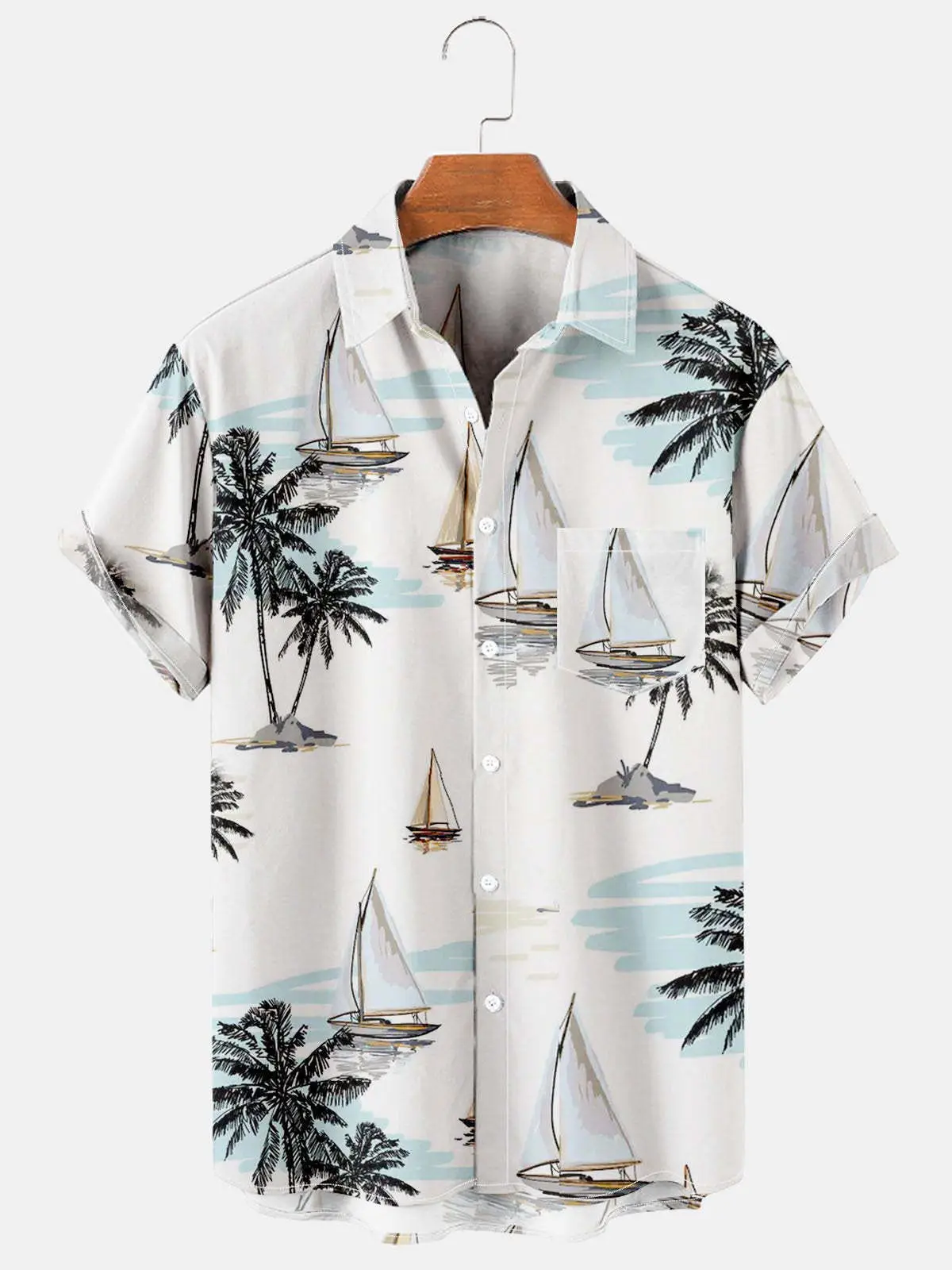 2023 Men Summer 3D Printed Hawaiian Shirt Large - Image 24