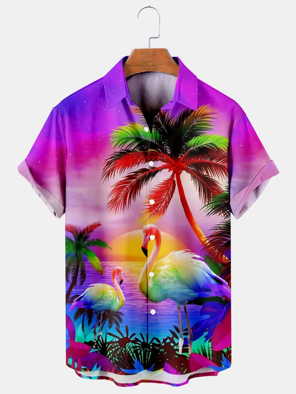 2023 Men Summer 3D Printed Hawaiian Shirt Large - Image 10