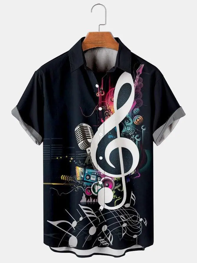 2023 Men Summer 3D Printed Hawaiian Shirt Large - Image 11