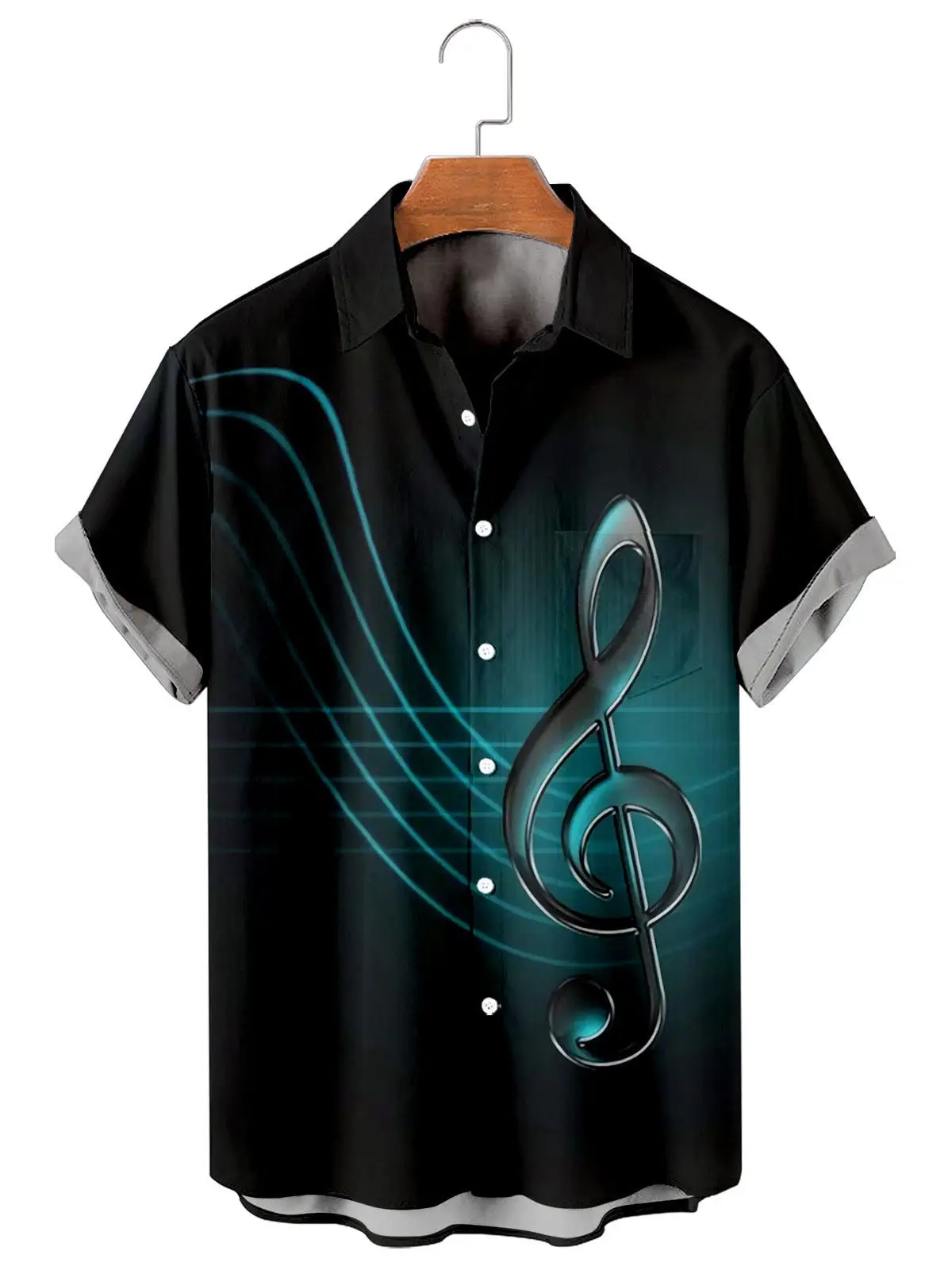 2023 Men Summer 3D Printed Hawaiian Shirt Large - Image 15