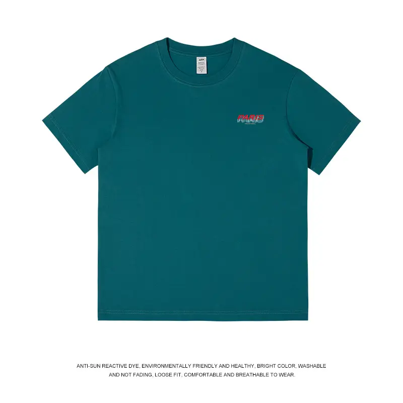 American Street Hip-Hop Boys T-Shirt Letter Printing Pure Cotton Short-Sleeved Summer Trendy Design Sense Men's Half-Sleeve Shirt