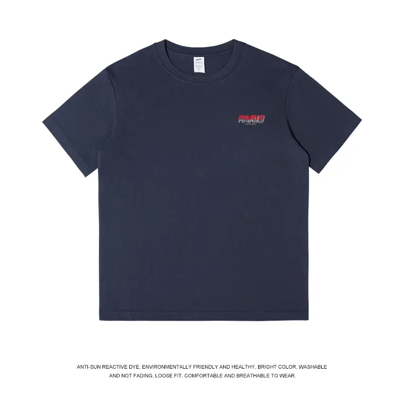 American Street Hip-Hop Boys T-Shirt Letter Printing Pure Cotton Short-Sleeved Summer Trendy Design Sense Men's Half-Sleeve Shirt