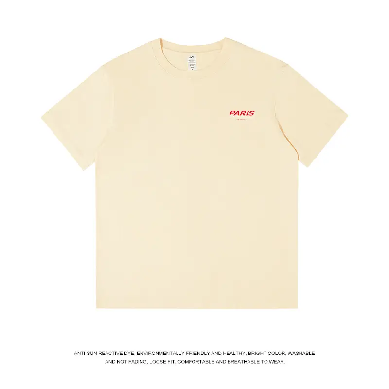 American Street Hip-Hop Boys T-Shirt Letter Printing Pure Cotton Short-Sleeved Summer Trendy Design Sense Men's Half-Sleeve Shirt