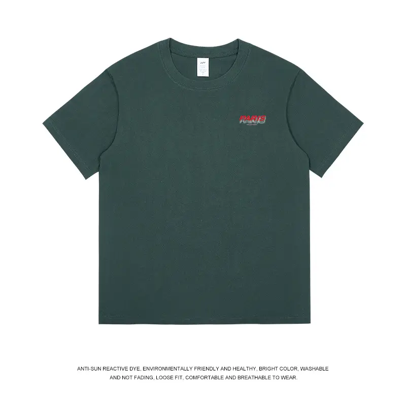 American Street Hip-Hop Boys T-Shirt Letter Printing Pure Cotton Short-Sleeved Summer Trendy Design Sense Men's Half-Sleeve Shirt
