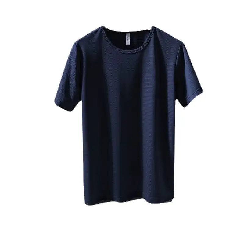 Men's Gray Mesh Short Sleeve T-Shirt Plus Size - Image 6
