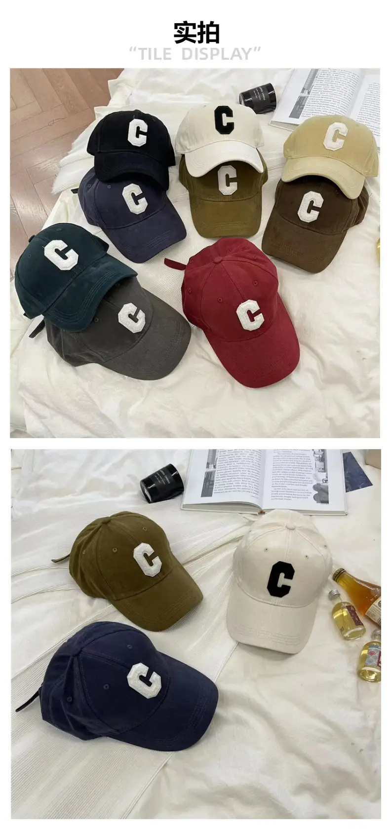 Men's Black Baseball Cap with White C Logo — feature 5