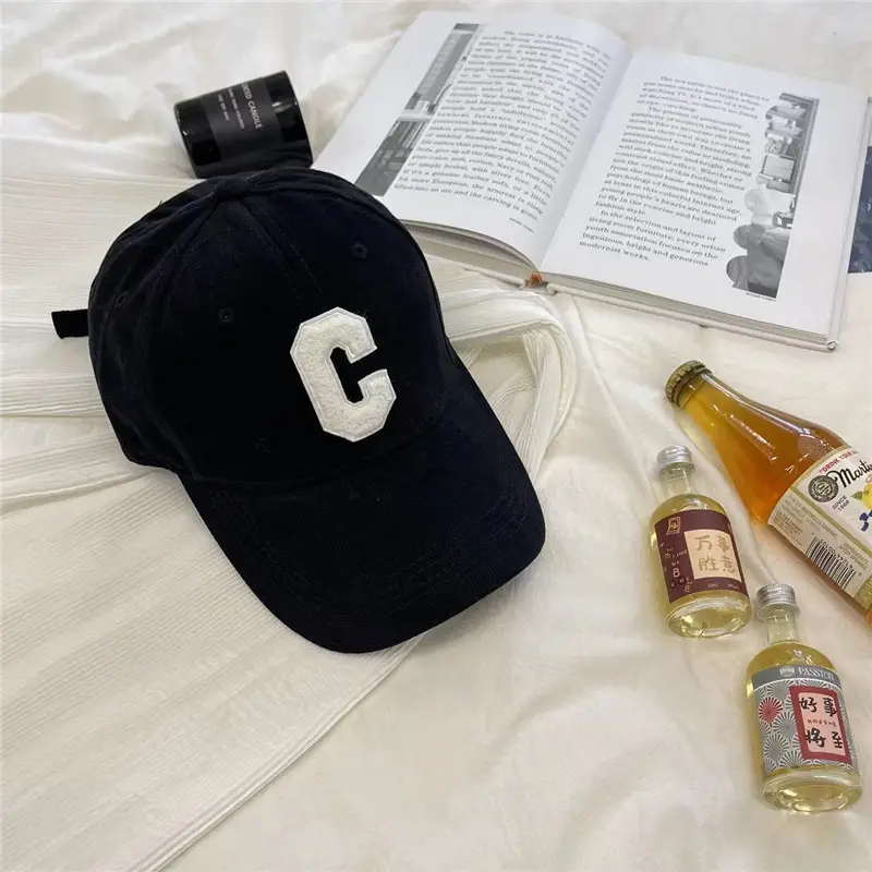 Men's Black Baseball Cap with White C Logo - Image 9