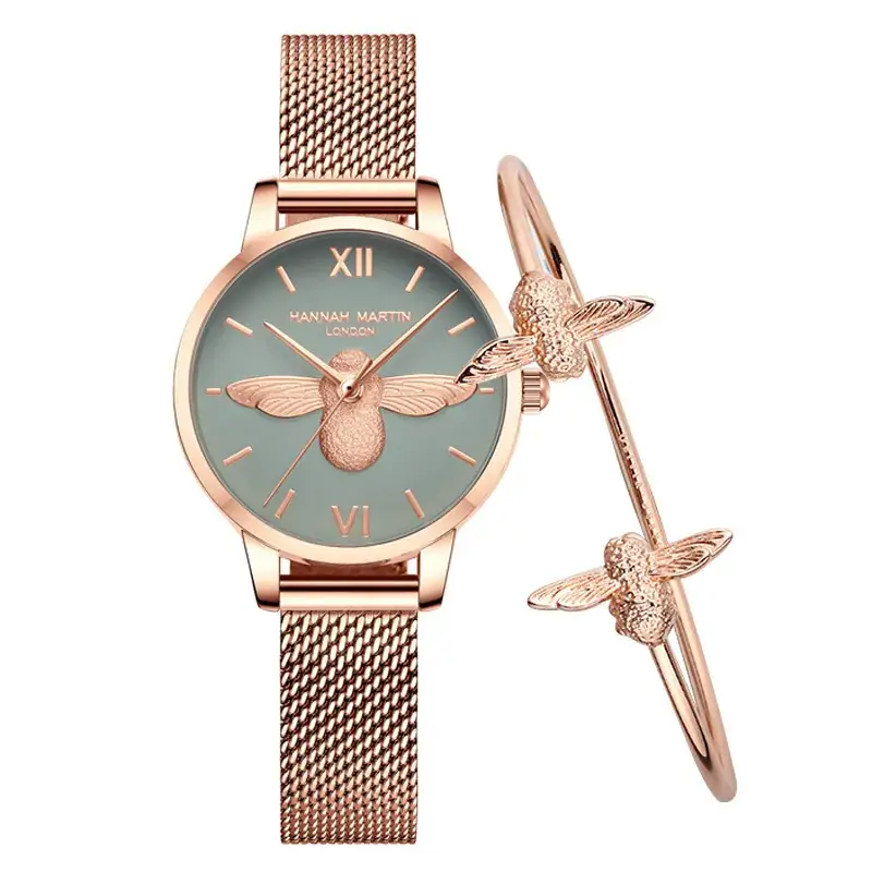 Rose Gold 3D Bee Watch for Women - Image 9